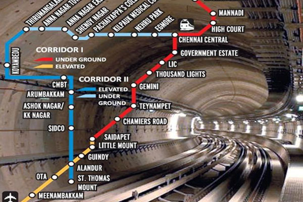 Chennai Metro Railway Project Corridor I & Corridor II @ Chennai